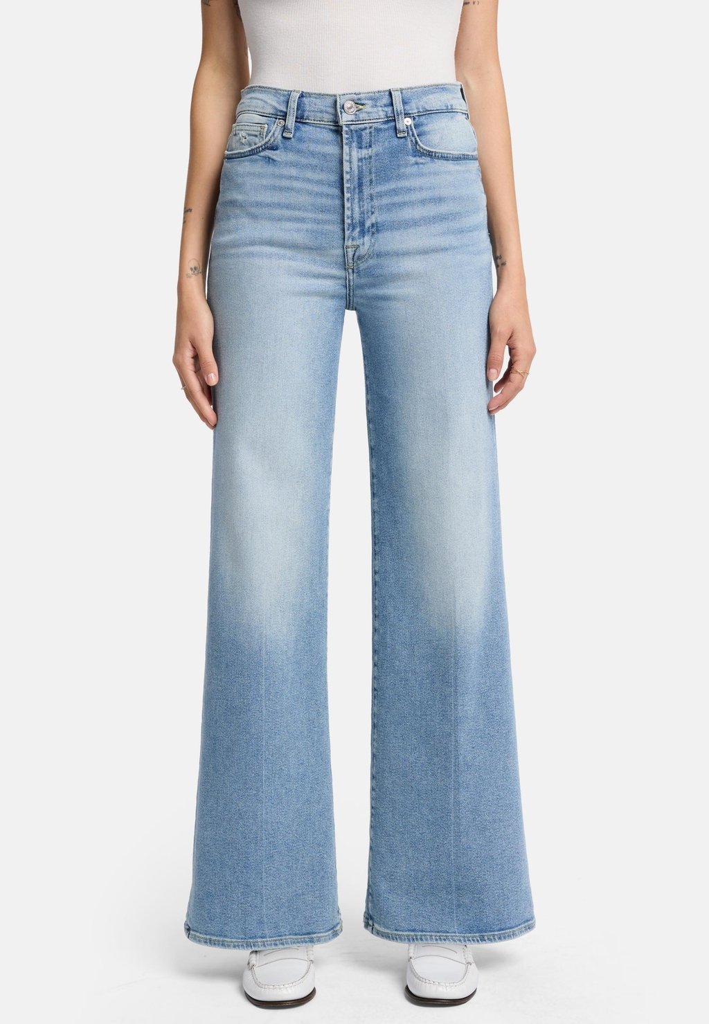 

Расклешенные джинсы WIDE LEG FIT 7 for all mankind, светло-голубой