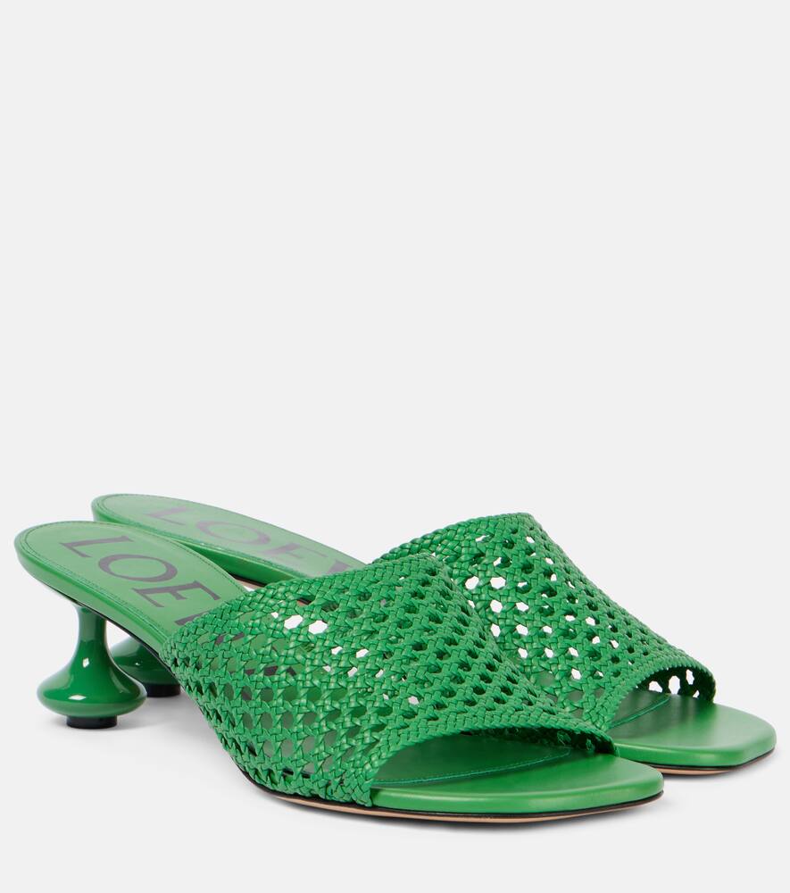 Повседневные мюли Paula's Ibiza Toy из кожи Loewe, Green