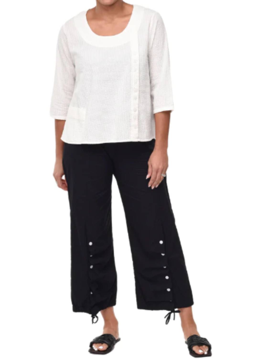 

Willis Pullover Top In White Check Tulip Clothing