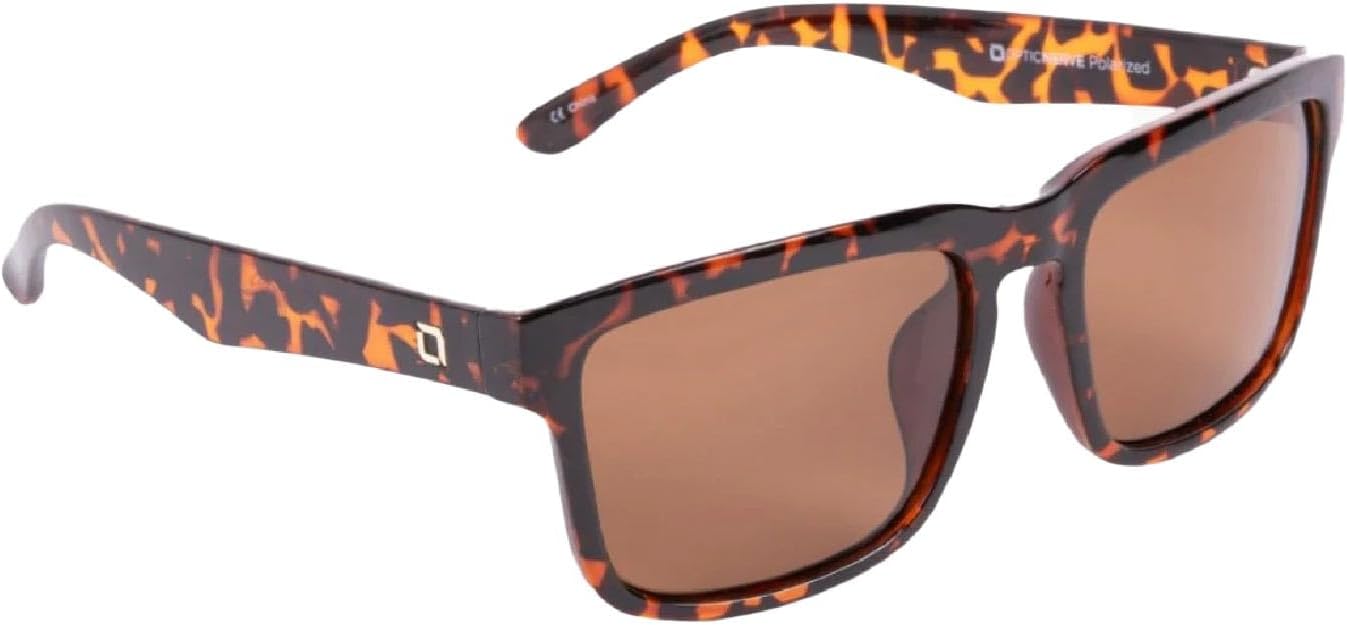 

Поляризованные спортивные солнцезащитные очки Optic Nerve Mashup XL – легкая спортивная оправа, защита от УФ-излучения, антибликовое покрытие – унисекс, Shiny Tortoise - Brown Lens