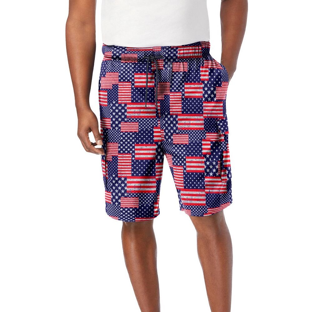 

Мужские плавки-карго Kingsize Big & Tall 8 Flex KingSize, цвет Red Blue Flag