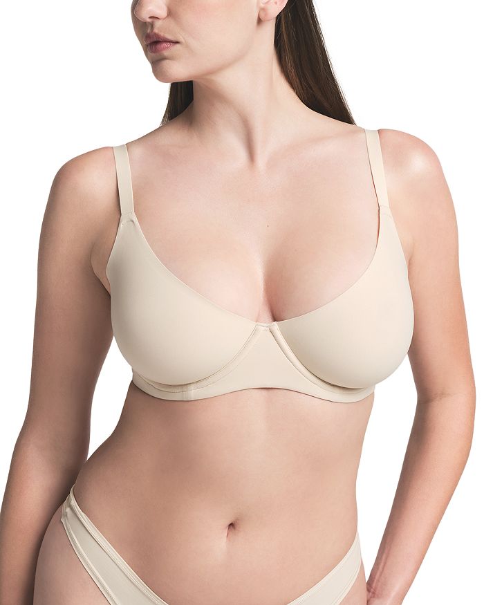 

Бюстгальтер Demi без косточек Fits Everybody SKIMS, коричневый/бежевый