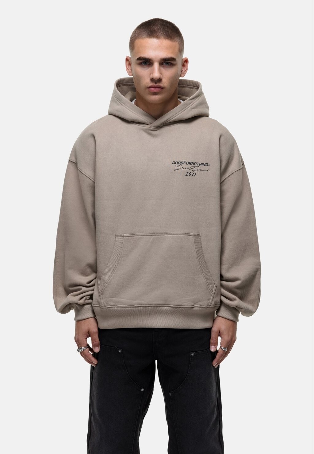 

Толстовка с капюшоном OVERSIZED TAUPE FOREVER HOODIE Good For Nothing, серо-коричневый