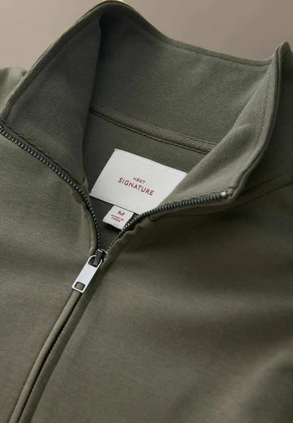 Фирменная толстовка с воротником-стойкой и застежкой-молнией. Next, Khaki Green — фото 2