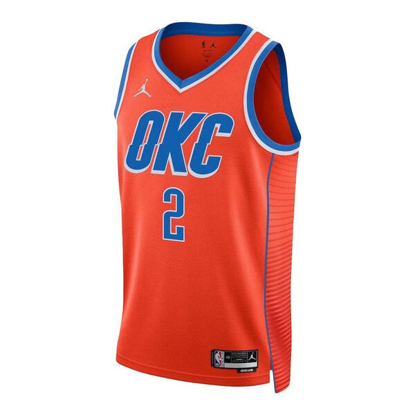 

Футболка x nba oklahoma city thunder statement edition свитер swingman Air Jordan, оранжевый