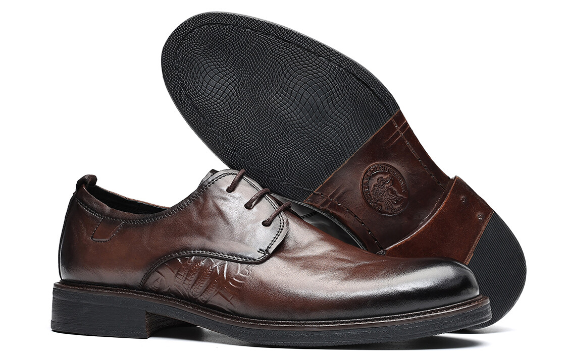 Туфли CВ°BANNER Dress Shoes Men Low-Top Brown — фото 4