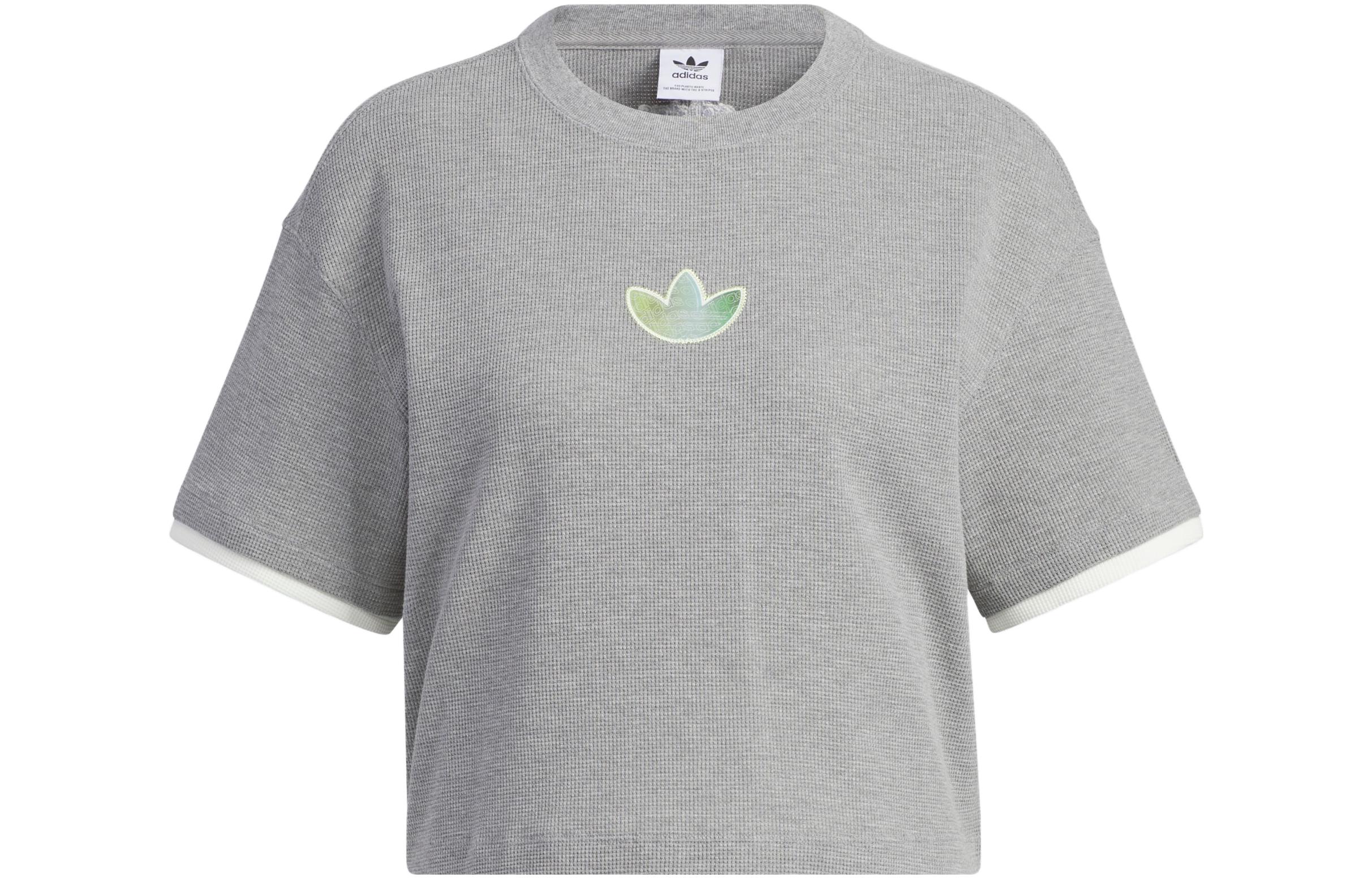 Футболка женская базовая Heather Gray Adidas Originals — фото 2