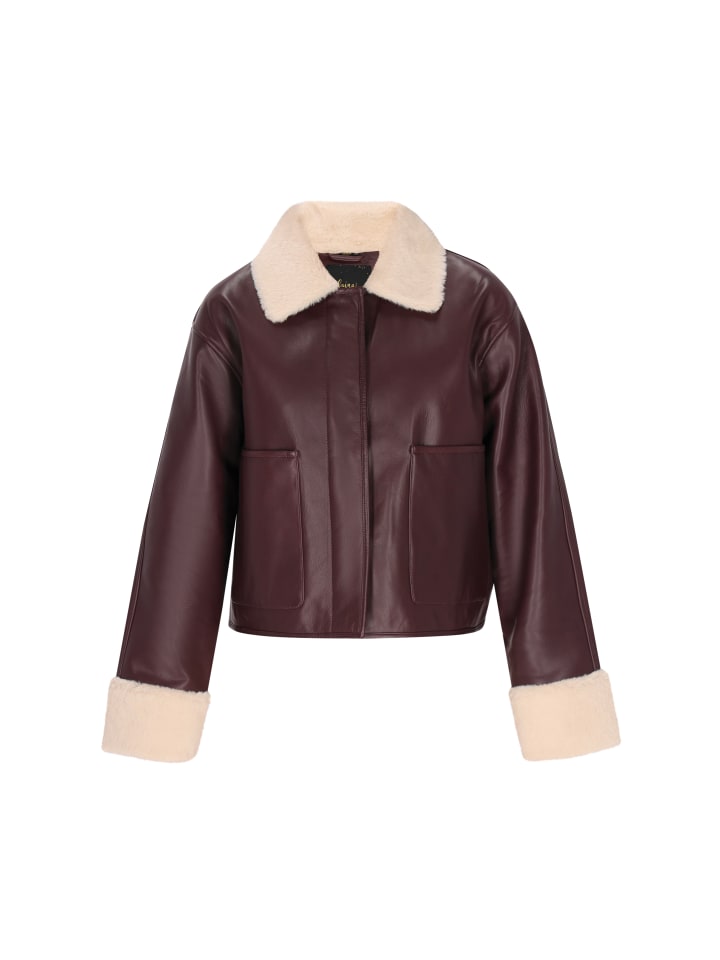 

Кожаная куртка faina, бордовый