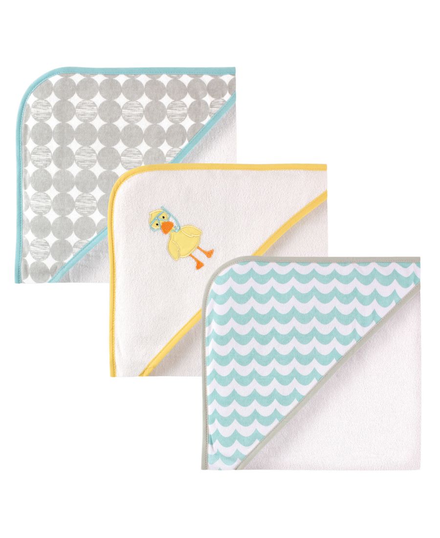 

Хлопковый махровый халат-полотенце с капюшоном, подходящий для всех гендеров Luvable Friends, Scuba Duck