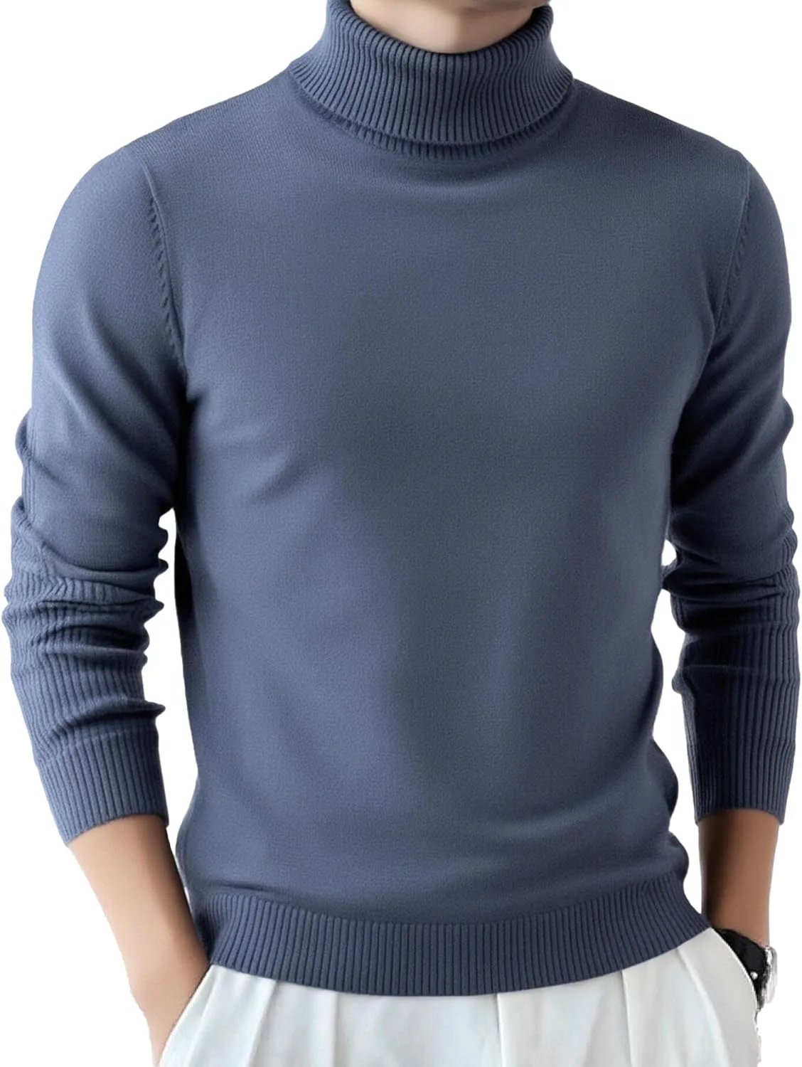 

Мужской свитер Slim Fit с воротником-гольф