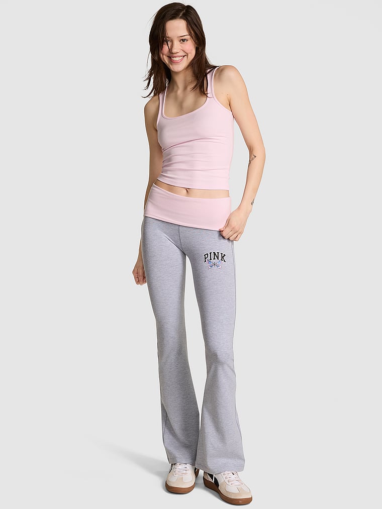 

Леггинсы-Клеш из хлопка с отворотами на весь день Pink, limited-edition spring break grey