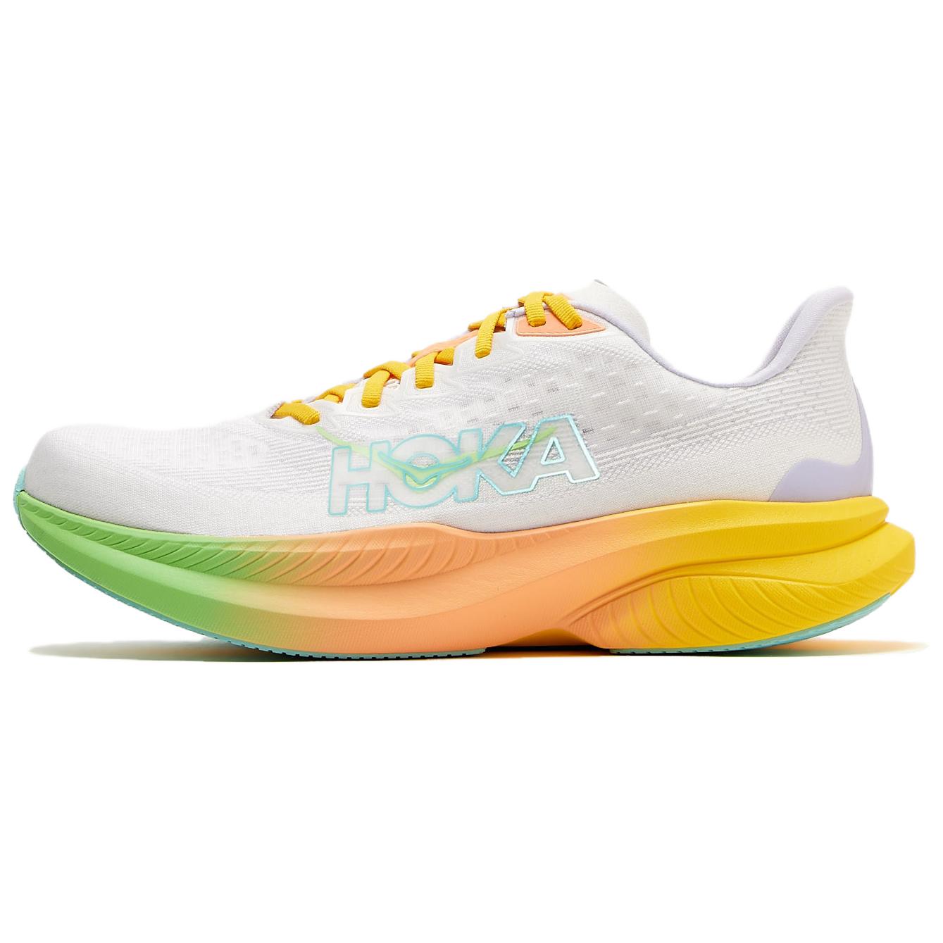 

HOKA ONE ONE Кроссовки MACH 6 с низким верхом, противоскользящие, износостойкие, мужские, цвет "морозно-белый"
