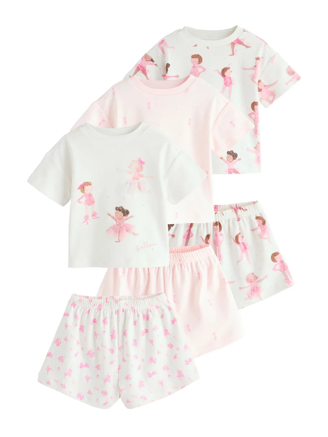 Пижама 'Балерина' Next, Rose/Dusky Pink/White