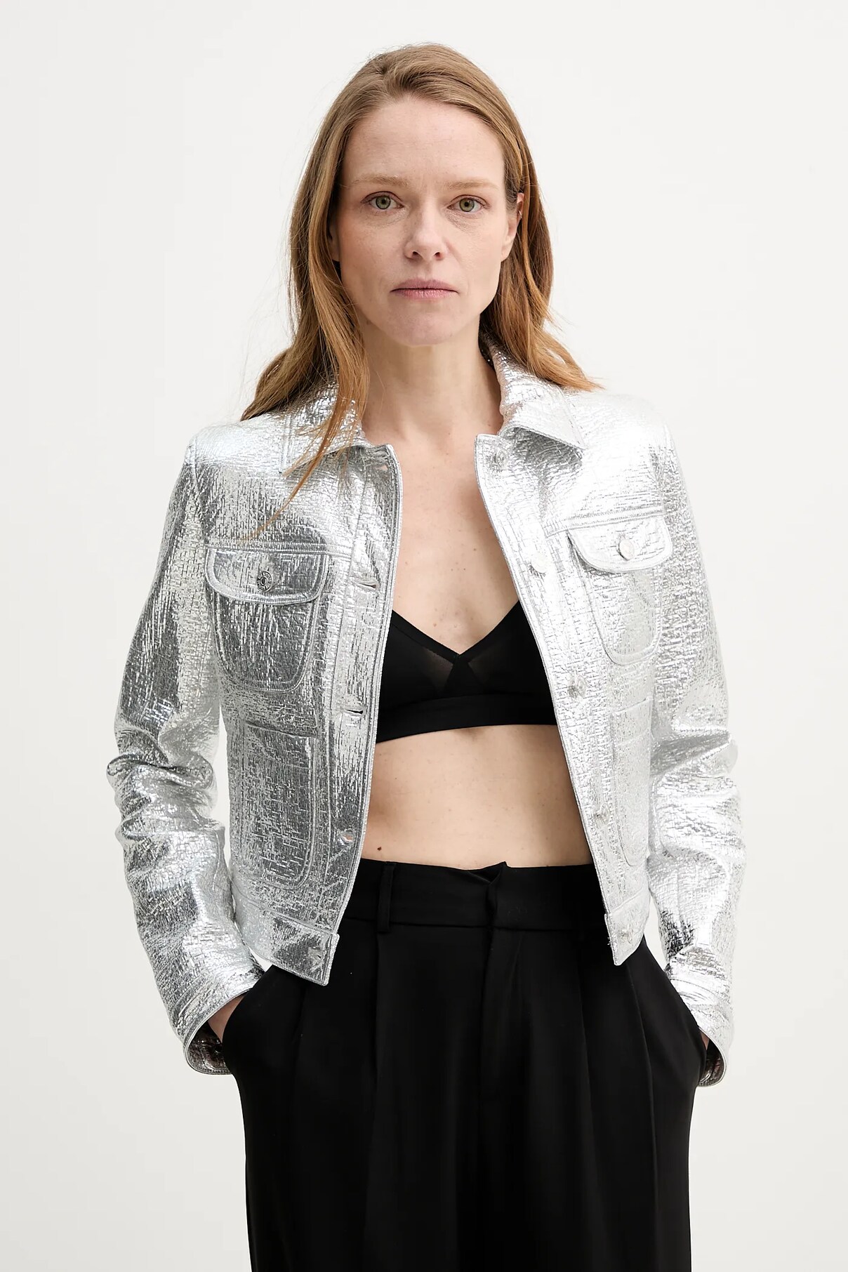 

Куртка The Kooples, серебряный