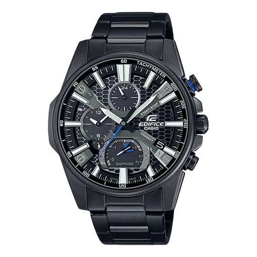 

Часы Men's CASIO Black quartz Watch 50mm Black Stainless Steel Case Strap Mens, черный