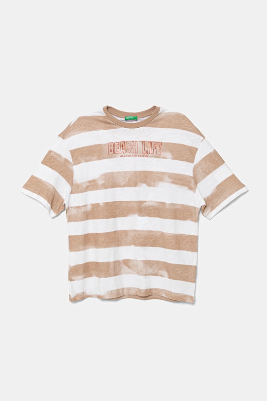

Детская хлопковая футболка United Colors Of Benetton, коричневый