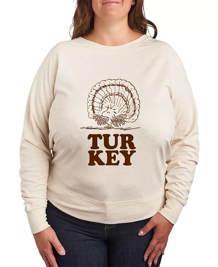 

Плюс Размер Peanuts Turkey Графический пуловер Топ Hybrid Apparel, белый