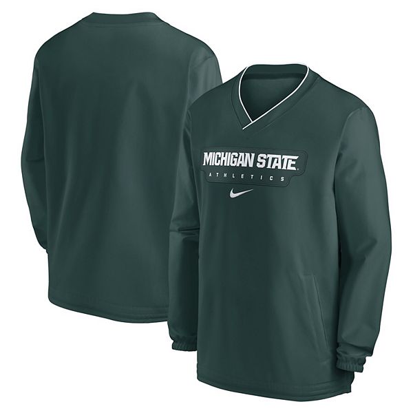 

Мужская зеленая куртка Michigan State Spartans 2024 Sideline Pullover Windshirt Nike