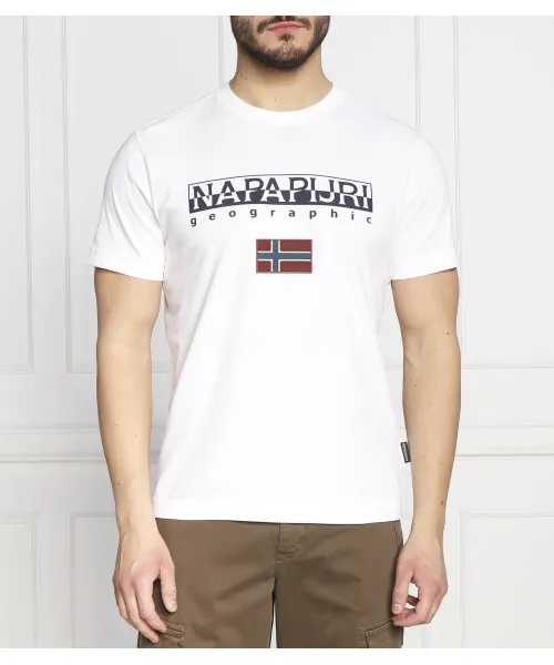 

Футболка с-аяс Regular fit Napapijri, белый