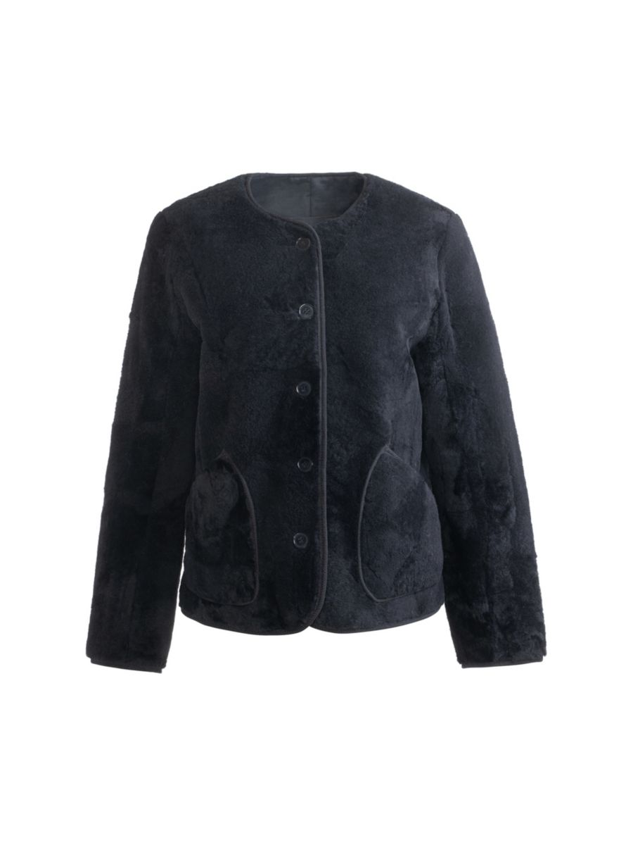 

Кардиган из овчины WOLFIE FURS, черный
