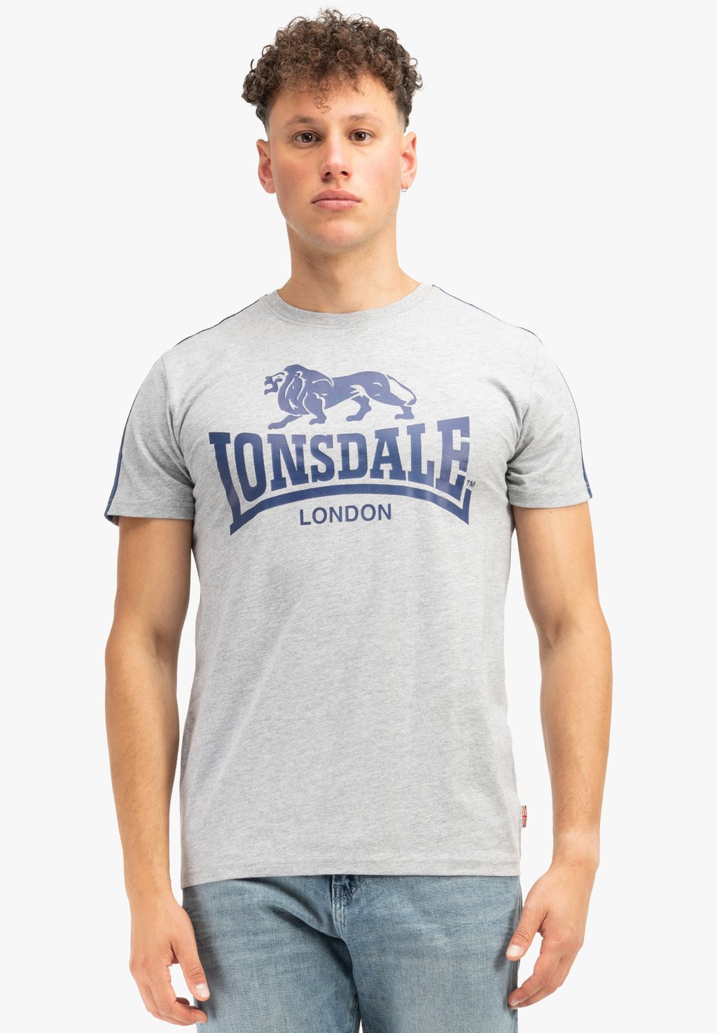 

Футболка с принтом Lonsdale, серый