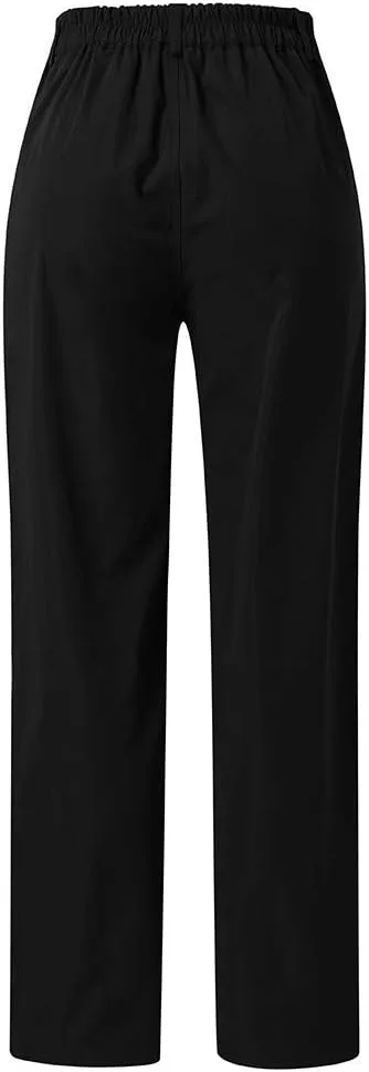 Parachute Pants для женщин, карго штаны на резинке с высокой талией, прямые широкие брюки в стиле Y2K стритвир Generic, черный — фото 4