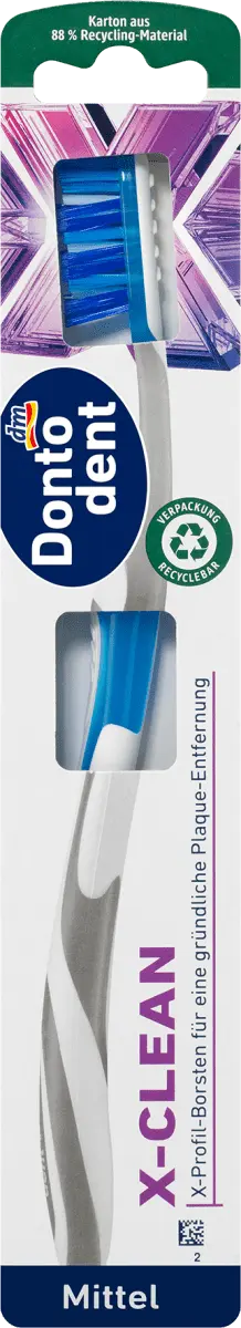 

Зубная щетка Dontodent X-clean Medium 1 шт. 1 шт. Dontodent
