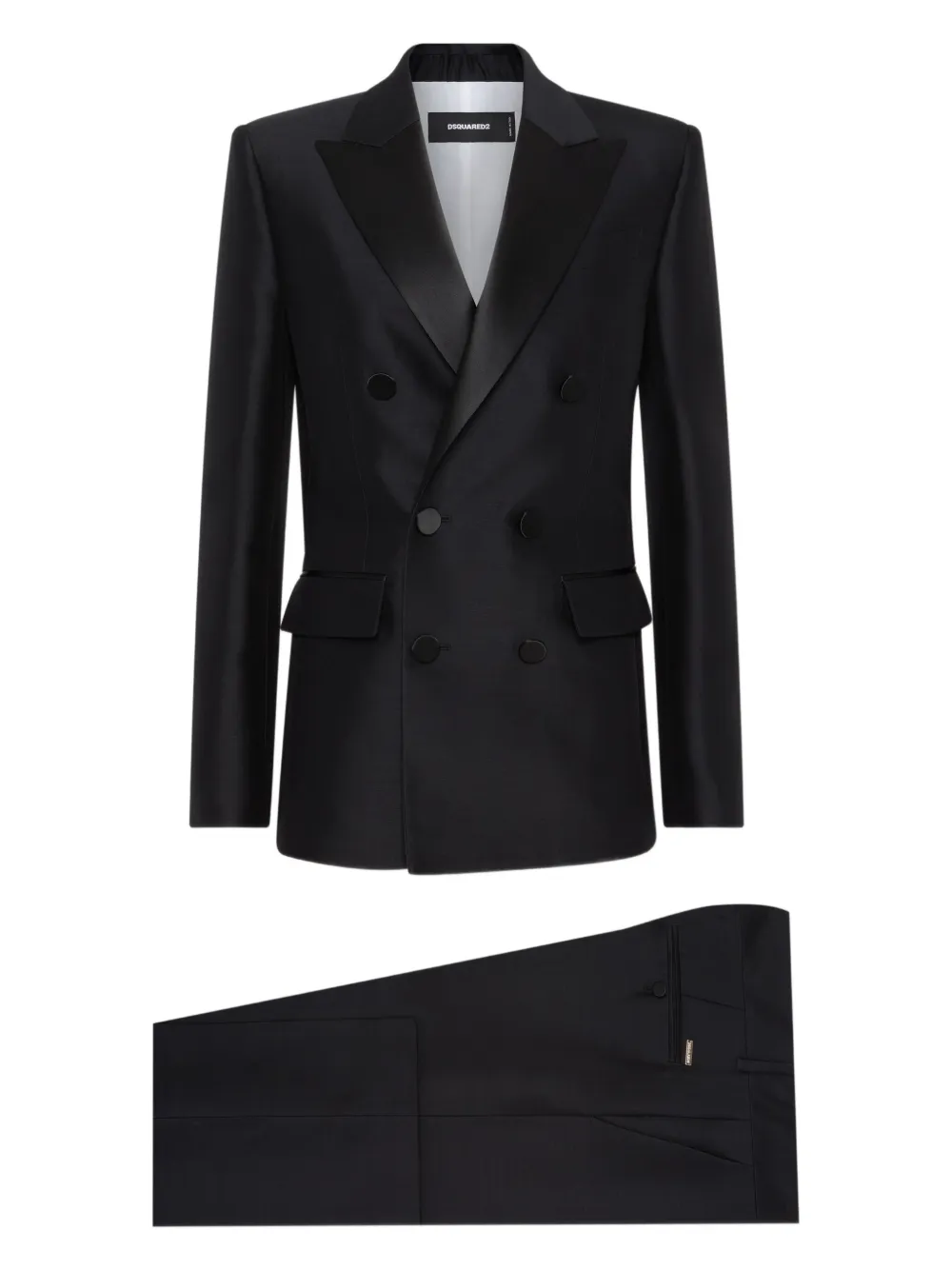 

Костюм с двубортным пиджаком DSQUARED2, черный