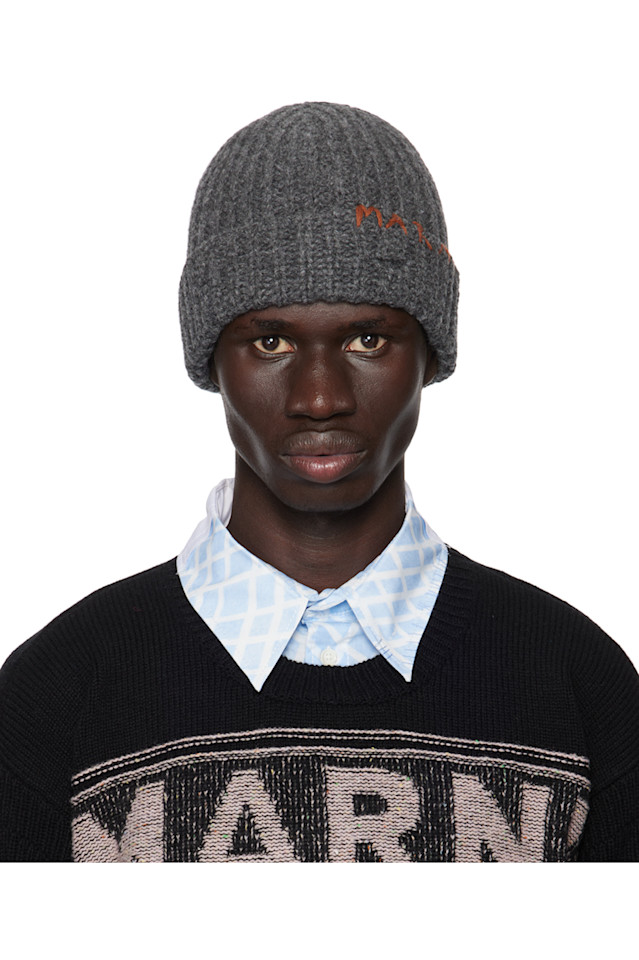 

Шетландская шерстяная бини Marni, цвет granite