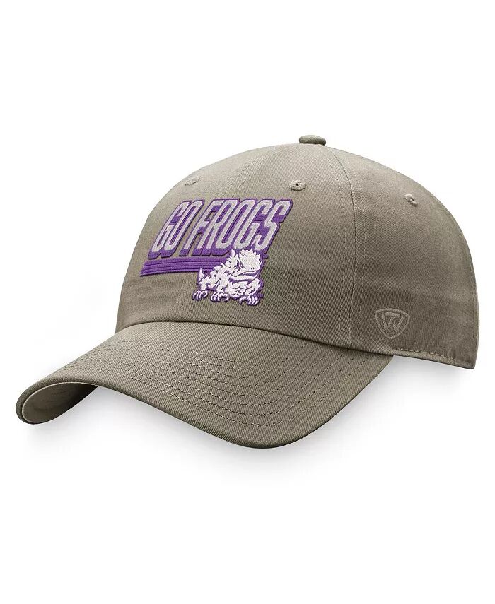 

Мужская регулируемая шляпа цвета хаки TCU Horned Frogs Slice Top of the World