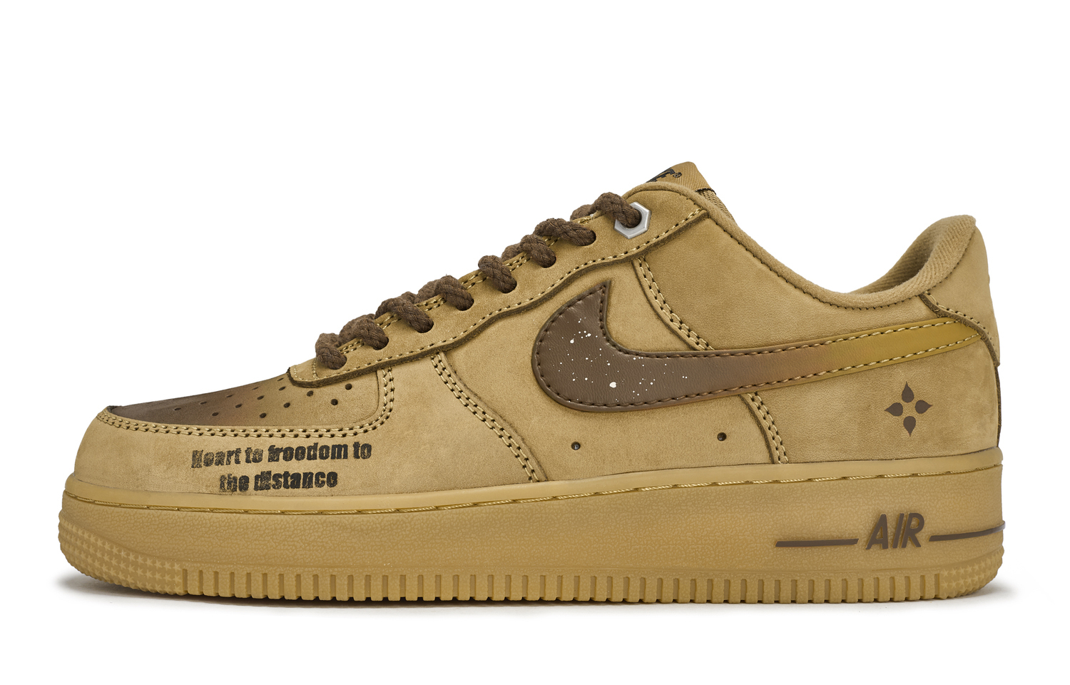 

Nike Air Force 1 Low 811 Manufacturing, Brown Style Slip Resistant Low top Skateboard Shoes Unisex Wheat Brown