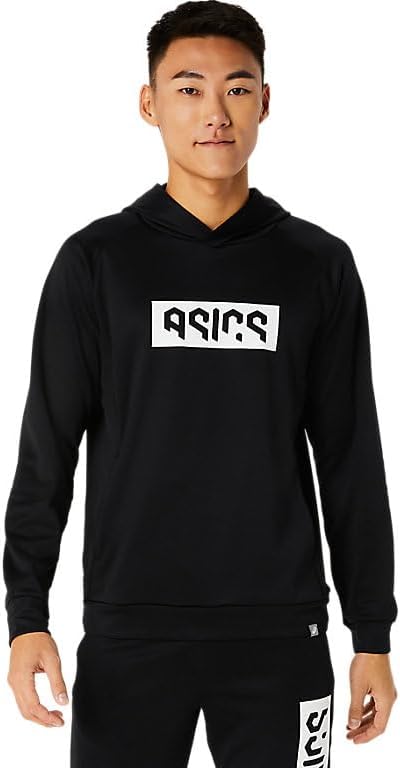 

Кроссовки ASICS 2031E234 для тренировок мужчин, толстовка с капюшоном из флиса с шестиугольным графическим рисунком ASICS, черный