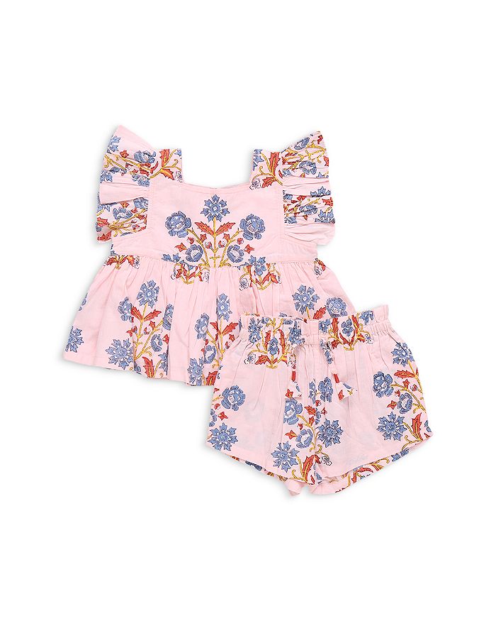 

Комплект шорт Elise Floral для девочек - Baby Pink Chicken, розовый