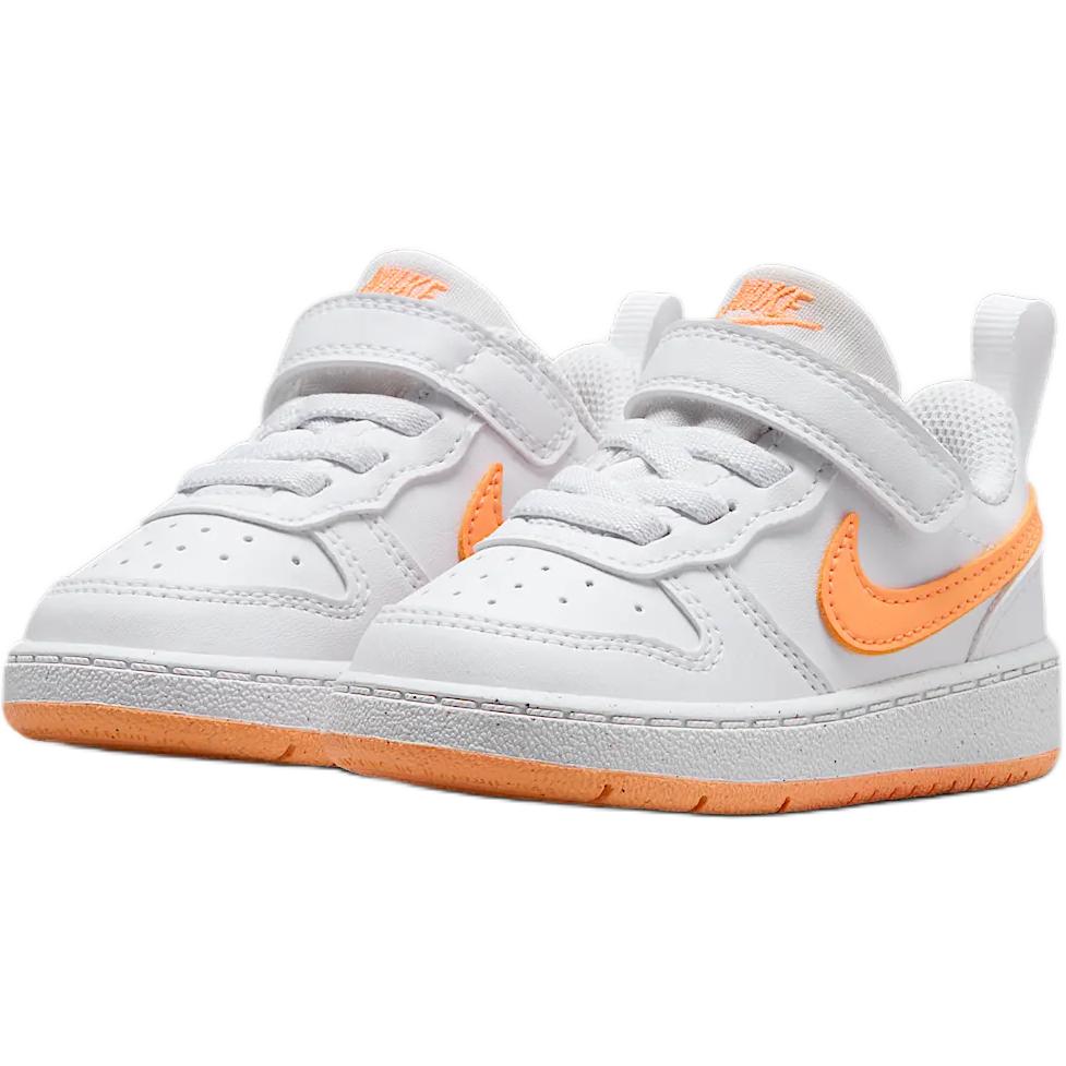 Кроссовки Court Borough нескользящие износостойкие низкие для малышей Nike, белый/желтый — фото 3