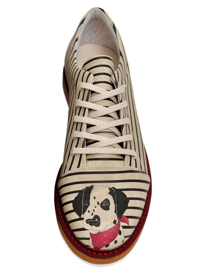 Элегантные туфли на шнуровке Dogo Brokes Halbschuhe - Dalmatian, бежевый — фото 4
