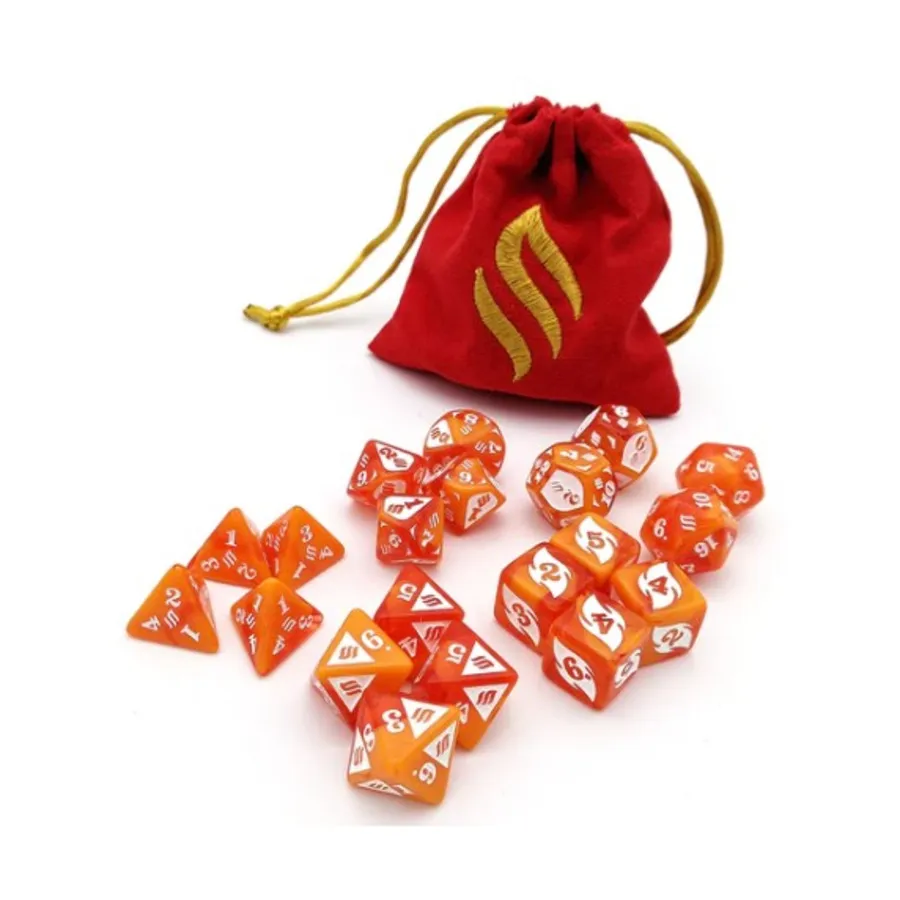 

Fire Dice — глянцевый с белым (20), Damage Dice