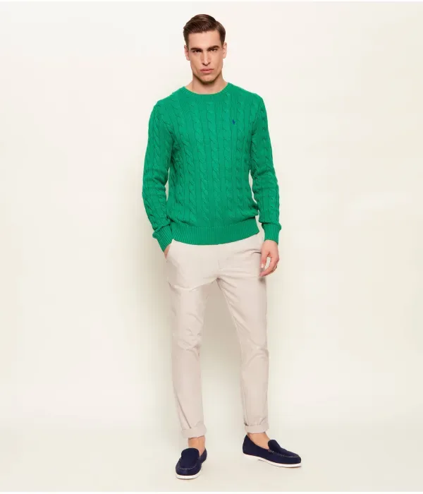 Свитер regular fit Polo Ralph Lauren, зеленый — фото 2