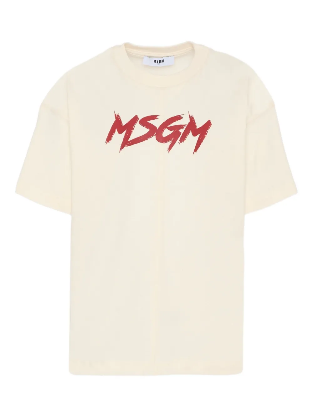 

Футболка с короткими рукавами Msgm Kids, слоновая кость