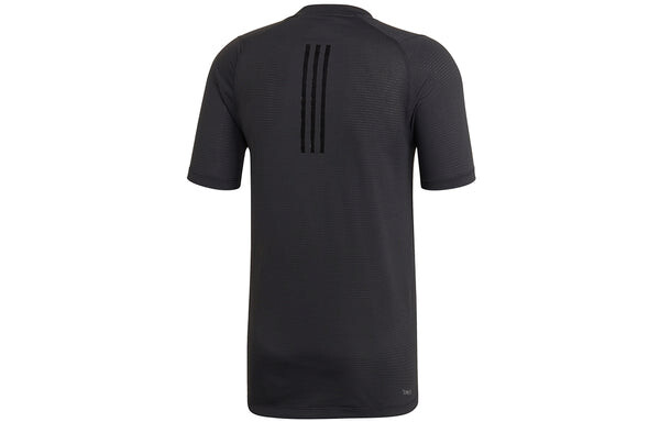 Футболка adidas Fl_360 Z Ft Grd Running Sports Training Short Sleeve Black, черный — фото 2