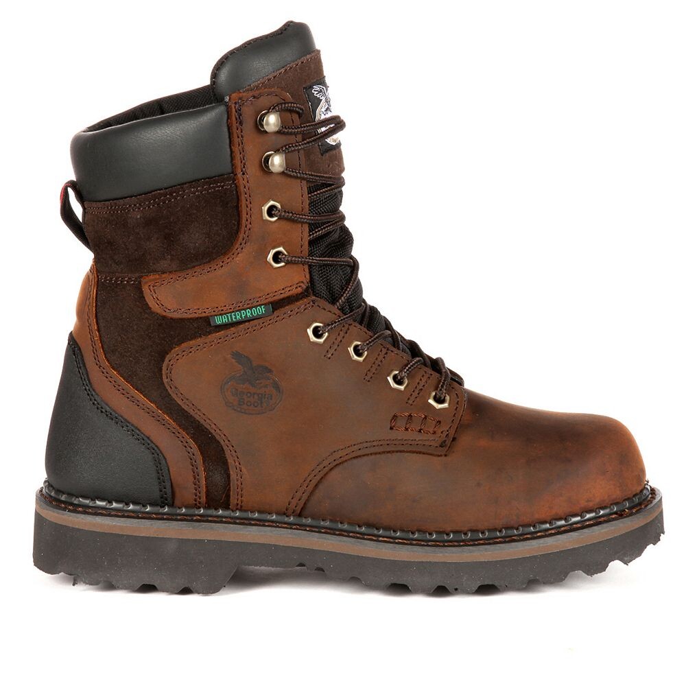 Georgia Boots Мужские водонепроницаемые рабочие ботинки Brookville 8, цвет Dark Brown — фото 2