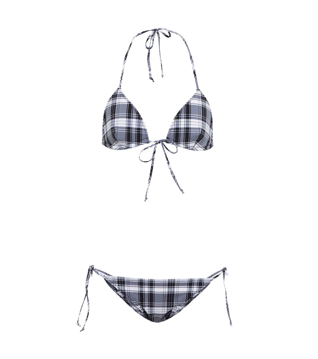 

Клетчатые плавки бикини Памелы Lisa Marie Fernandez, Blk Wht Madras Plaid