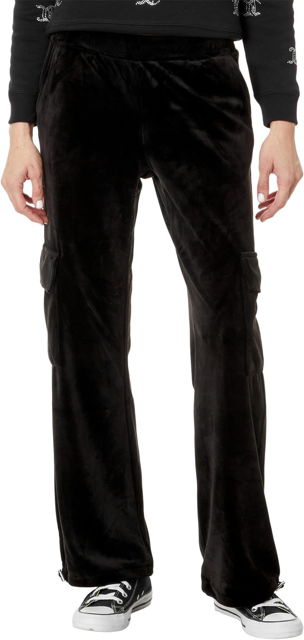 

Брюки Juicy Couture Velour Cargo Pants, цвет Liquorice