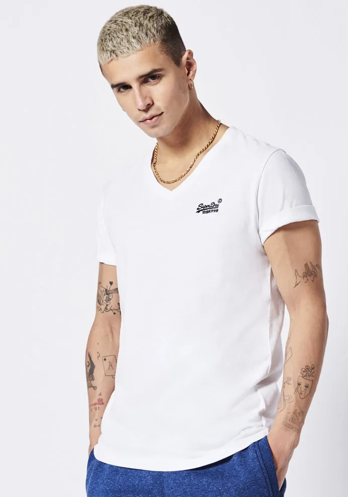 

Футболка Superdry "VINTAGE LOGO EMB VEE", цвет Optic
