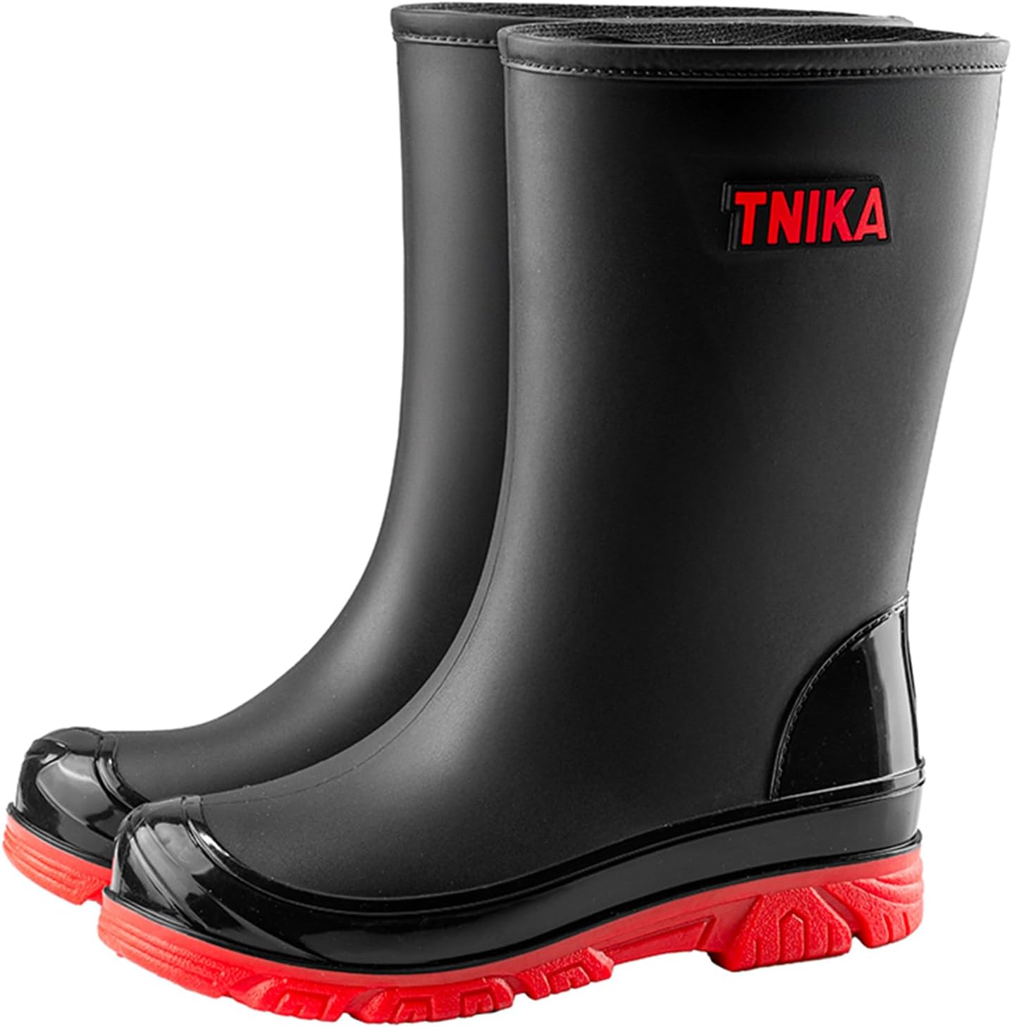 

Мужские резиновые сапоги средней длины и до колена - водонепроницаемые, легкие, противоскользящие садовые и рыболовные ботинки Iqaxc, красный