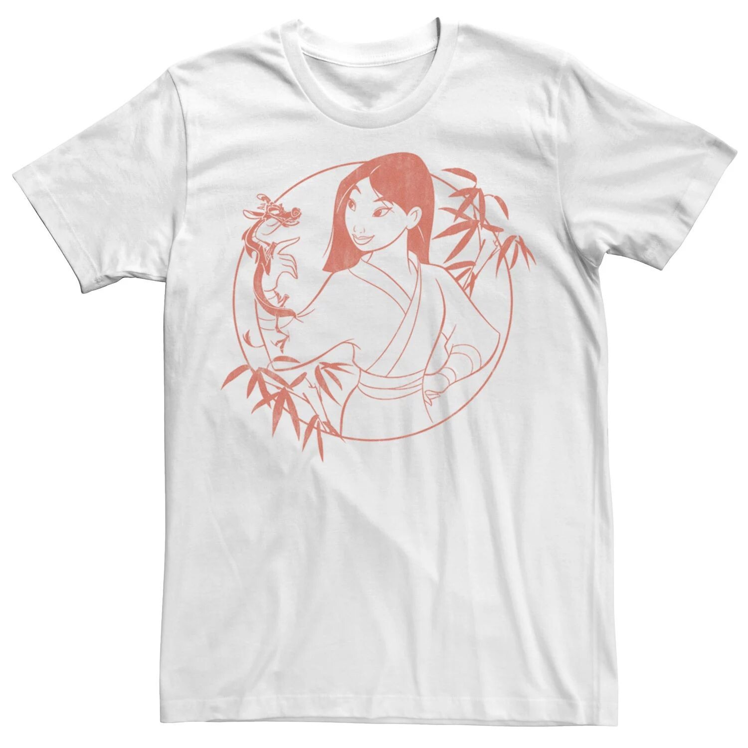 

Мужская футболка Disney Mulan & Mushu Bamboo Portrait Outline Licensed Character