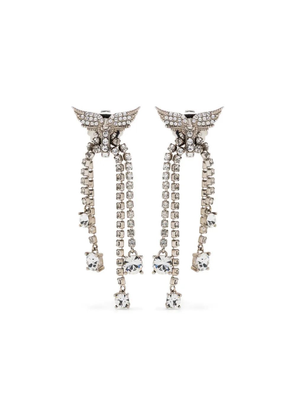 

Серьги-подвески с кристаллами Zadig&Voltaire, серебяный