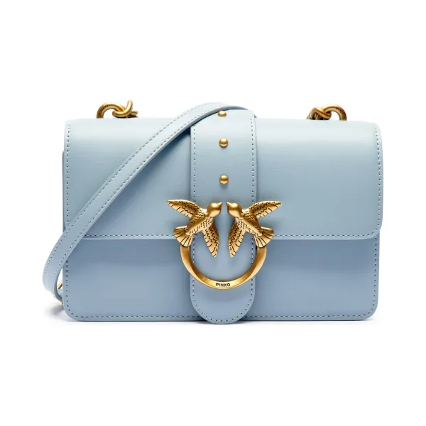 

Миниатюрная кожаная сумка через плечо Love one Pinko, синий