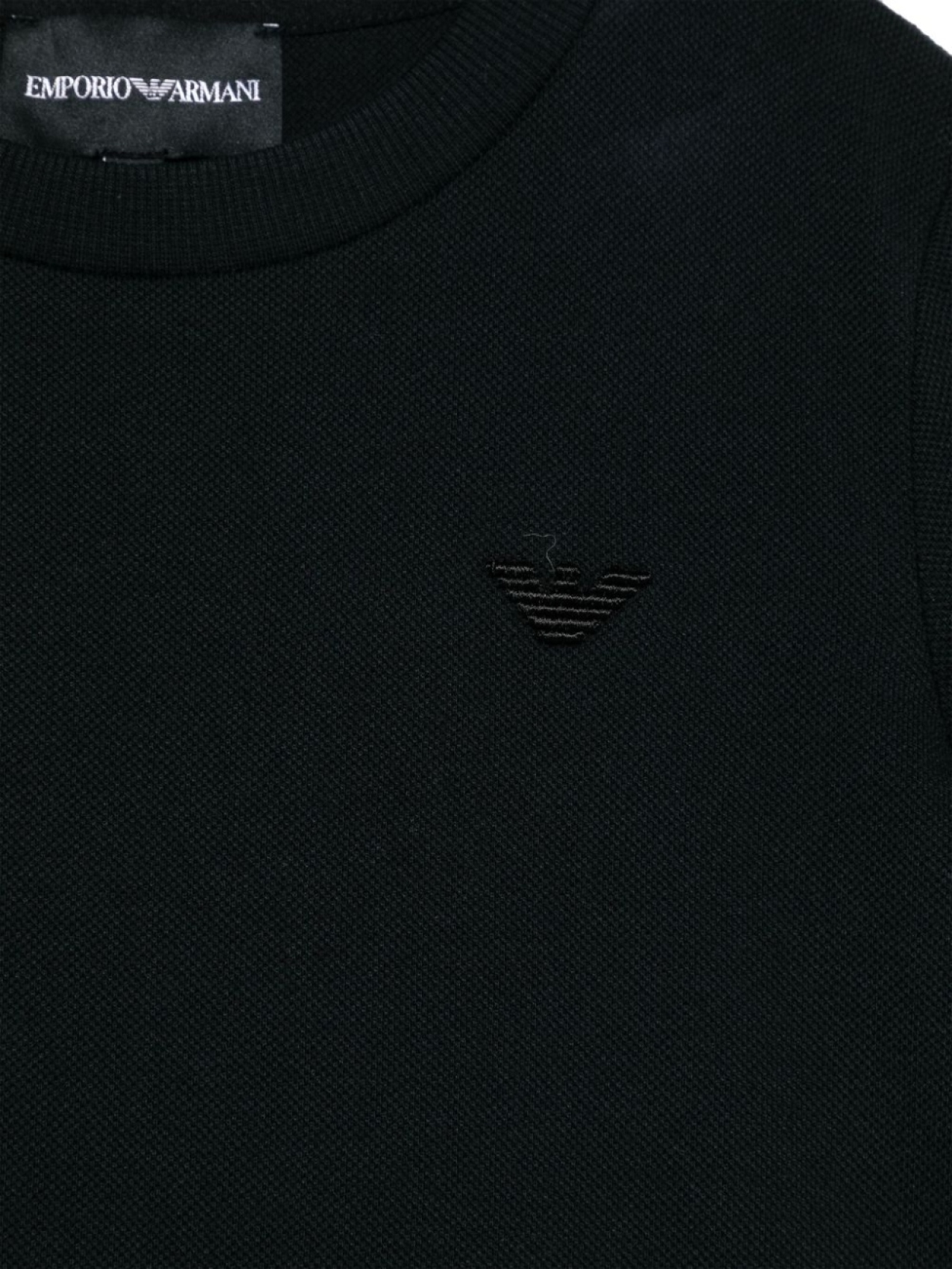 Emporio Armani Kids футболка с вышитым логотипом, синий — фото 3