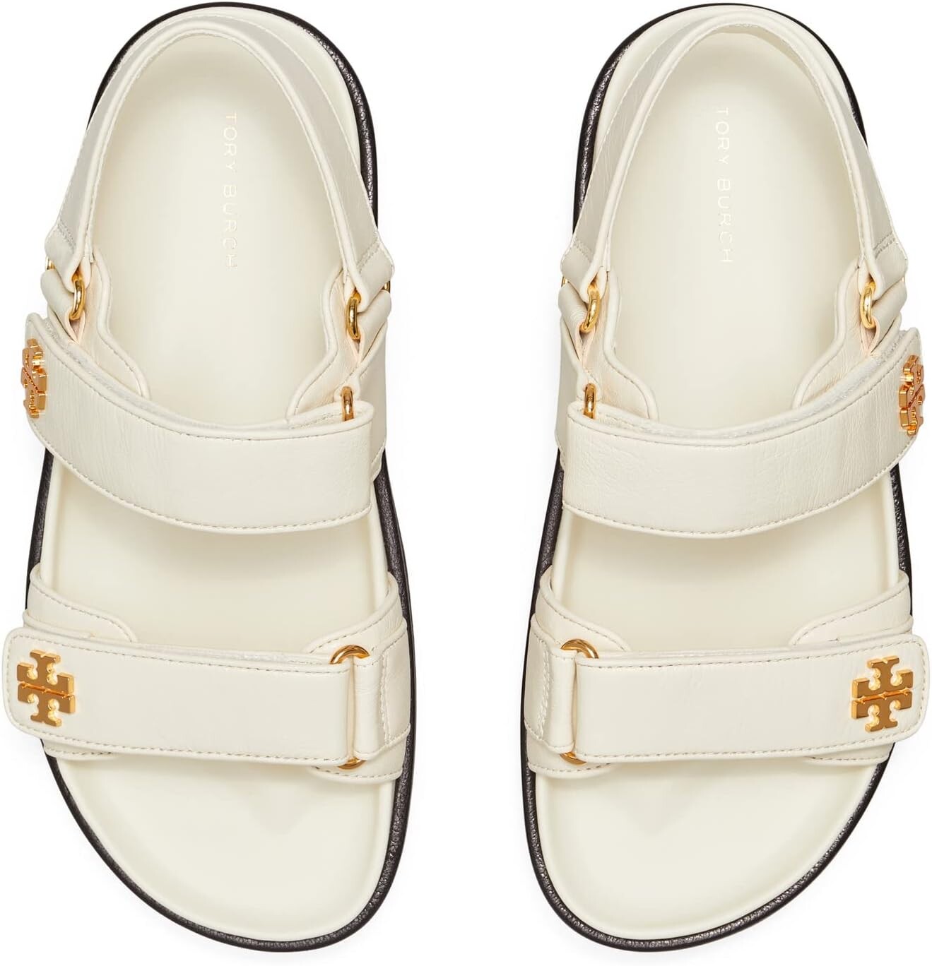 Сандалии на плоской подошве Kira Sport Sandal Tory Burch, цвет New Ivory — фото 2