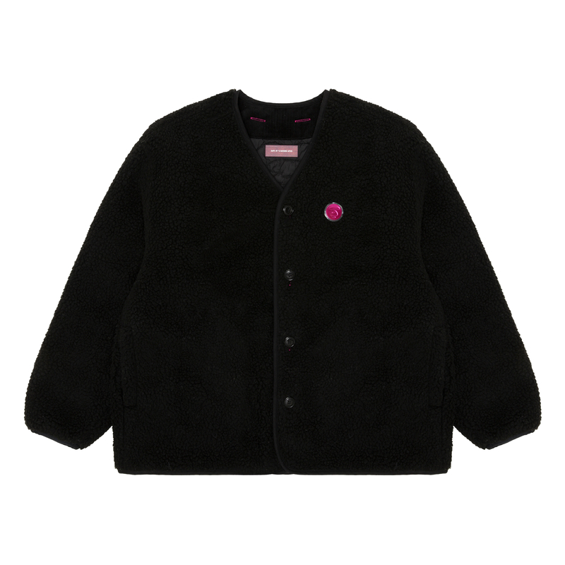 

Aape Приталенная куртка из шерпы, Black BKX